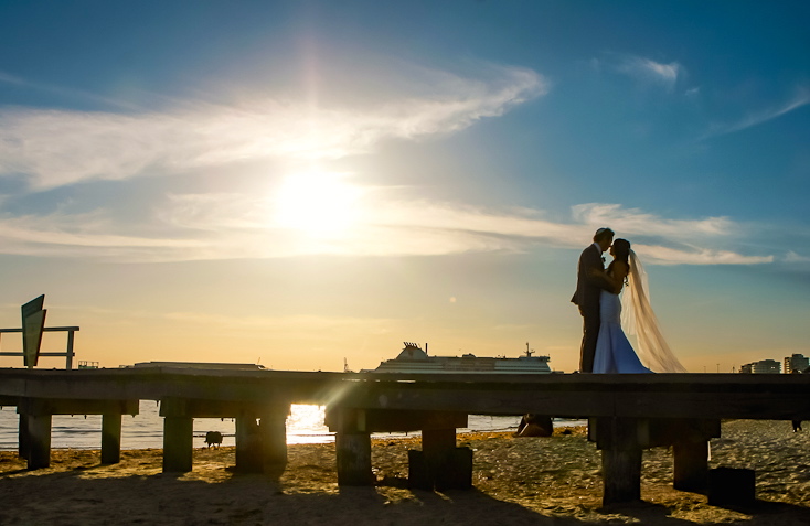 Melbourne Beach Wedding photo sunset